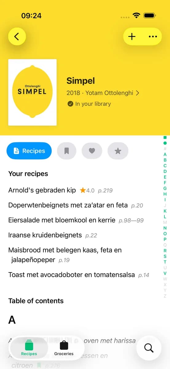 CookCook boekdetails met Simpel van Ottolenghi