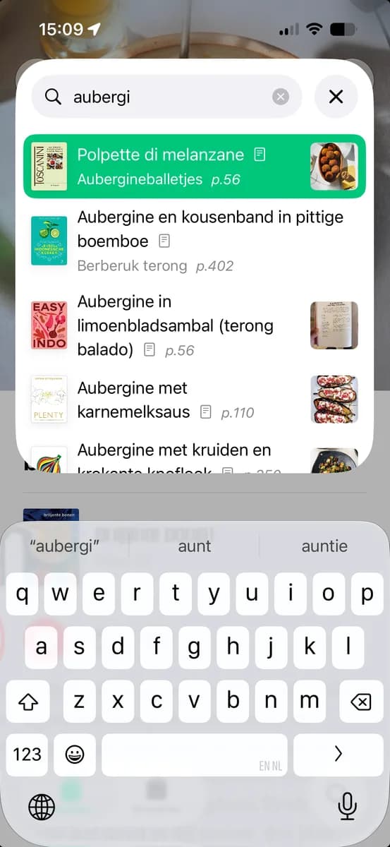 CookCook quick search feature