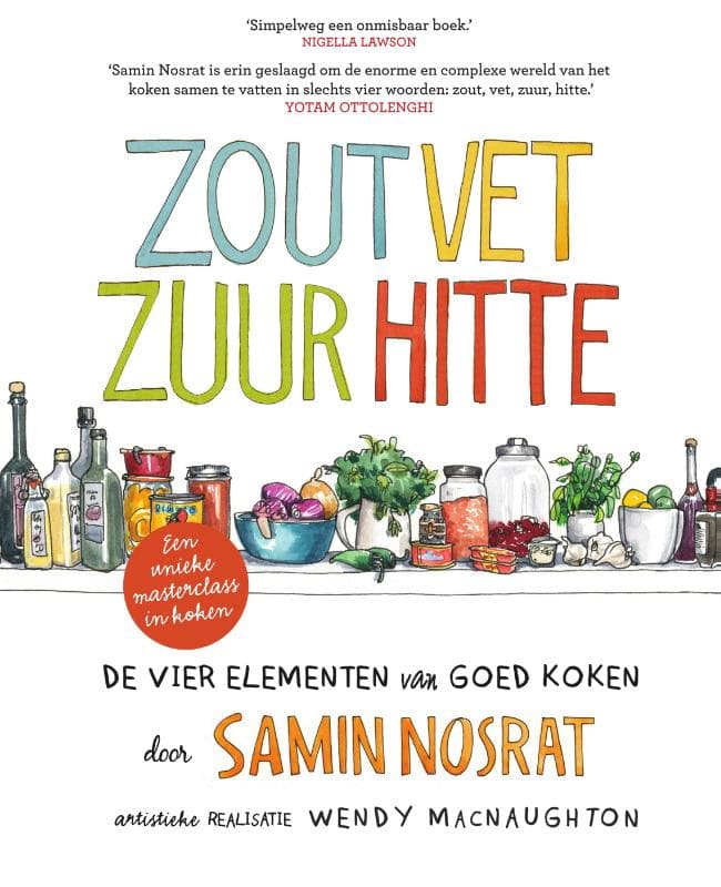 Zout, vet, zuur, hitte